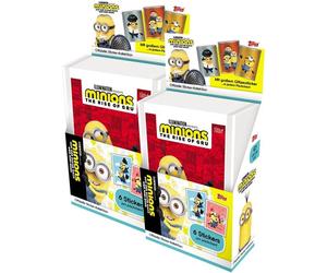 Minions - À la recherche du mini-patron - Autocollants à collectionner - 2 présentoirs (72 sachets)