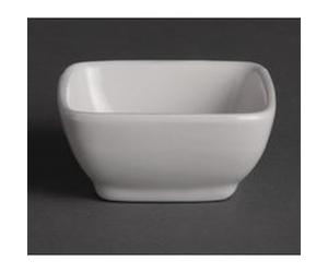 Minis Plats Carrés Arrondis 60mm x 12 Olympia Blanc G