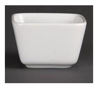 Minis Plats Carrés Hauts Blancs 75mm x 12 Olympia Blanc G