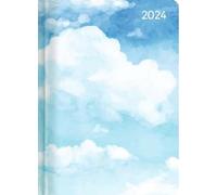 Minitimer Style Nuage 2024 - Calendrier de poche A6 - Weekly - 192 pages - Carnet de notes - Avec informations et adresse Alpha Edition