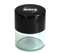 Minivac - Récipient de stockage portatif étanche à l'air multi-usage de 10 à 30 grammes, hermétique pour les produits secs, la nourriture, et les herbes, Plastique, Black Cap Clear Body, .12-Liter/4-Fluid Ounce