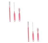 minkissy 2 Ensembles De Brosses À Tasse Ensemble De 3 Brosses À Carafe À Vin pour Bouteille d'eau Brosse À Gobelet - Brosse De Nettoyage De Paille Pailles Brosse De
