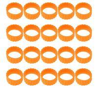 minkissy 20 Pièces Anneaux de Préhension Protection de Mobilier pour Bougies Coniques en Silicone Orange et Installation Rapide pour Décoration Intérieure et Événements