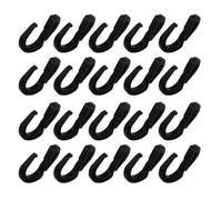 minkissy 20 Pièces Crochet en Forme de C en Plastique Noir pour Filet de Coffre et Filet de Chargement, Installation Facile, Protège les Rayures, pour Remorque et Dossier de Siège