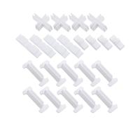 minkissy 22 Pièces Clip de Fixation Installation Facile Clip de Retenue et Boucle Croisée pour Séparateur de Tiroir en Plastique Blanc pour Salons et Boutiques