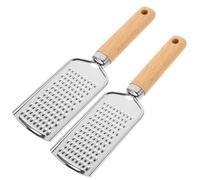 minkissy 2pièces Râpe à Fromage et Légumes Acier Inoxydable Multifonctionnelle Résistante Corrosion Poignée Bois pour Cuisine Quotidienne Couleur Aléatoire