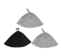 minkissy 3 Pièces Bonnet de Protection Capillaire pour Sauna en Feutre Doux et Confortable, Bonnet Banya pour Usage en Cabine Vapeur Domicile, Protection Optimale des Cheveux