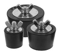 minkissy 3 Pièces Bouchon de Retour de Piscine N° Vis, Caoutchouc Noir | Hivernage Anti Gel, Opération Simple, pour Bassin Enterré et Salle D'eau