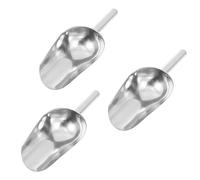 minkissy 3 Pièces Pelle à Glace en Acier Inoxydable 25cm Design Ergonomique et Anti-rouille pour Seau à Glace et Usage Multifonction Cuisine