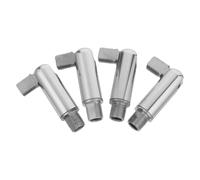 minkissy 4 Pièces Adaptateur pour Éclairage Angulaire en Fer Argenté, Installation Facile et Stabilité Solide Suspendre Inclinée sur Plafond en Pente