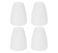 minkissy 4 Pièces Kit D'abat-jour Plastique Blanc à Bouche Plate pour Lampe E14, Résistant la Déformation, Facile à Installer, pour Études et Chambres, Trou de 30mm