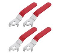 minkissy 4 Pièces Poignée de Valve de Porte Rouge en Fer et Caoutchouc Pn1.6 Résistante la Corrosion pour Opération Rapide D'arrêt D'eau Garages en Sous-sol Trou 8x12mm