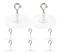 minkissy 8 Pièces Crochet pour Décoration Légère Rond Suspendu en Plastique et Acier Inoxydable Installation Facile sans Trace et Fêtes Minimalistes Élégantes pour Plafond