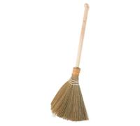 minkissy Balai de maïs naturel avec manche en bois amovible, fait à la main, avec poils doux, pour salon, cuisine et intérieur, nettoyage efficace du sol