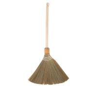 minkissy Balai en paille de maïs fait à la main avec manche en bois Balai amovible pour le nettoyage des sols pour le salon, le garage, le jardin et la cour, durable et polyvalent