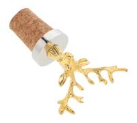 minkissy Bouchon de Vin Renne Noël Tête de Cerf en Bois et Métal | Bouteilles et Vin Mousseux, Design Adorable, Usage Festif, Protection Fiable, Limite les Fuites
