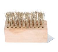 minkissy Brosse Désherbeuse Manche en Bois en Fil d'acier Cuivré pour Enlever la Mousse Tenace Pratique et Résistante sur Allées et Trottoirs
