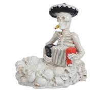 minkissy Cendrier en Résine Forme Tête de Mort, Coupe-Vent et Facile à Nettoyer, Décoration Unique pour Intérieur et Terrasse Halloween