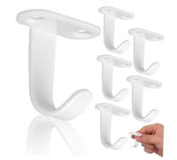 minkissy Crochet mural à bascule, crochet de plafond suspendu, lot de 6, blanc, petite taille portable, pour murs en brique, crochets de suspension