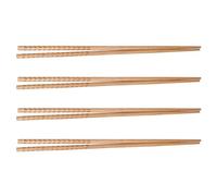 minkissy de Baguettes Cuisine en Bois de Hêtre Faciles à Nettoyer Lot de 4 Paires et Extra Longues , Résistantes à L'huile Chaude pour Barbecue et Nouilles Nouilles