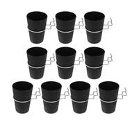 minkissy Ensemble de 10 Gobelet de Rangement, Crochet Anneau Fer PP | Rangement Stable et Peu Encombrant, Usage Garage ou Dortoir, pour Pinceaux Maquillage et Papeterie