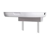 minkissy Étagère Murale pour Prises Électriques Rangement Câbles, Blanche | Plastique Lisse et Moderne, Pose sans Perçage, Tablette Amovible Trou, Près du Lit pour Prises
