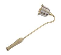 minkissy Éteignoir à Bougie Vintage en Métal Inoxydable Manche Ergonomique pour Protéger Doigts, Outil Élégant pour Extinction de Bougies
