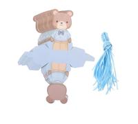 minkissy Lot de 50 Boîtes en Papier Pliables D'ours Bleu pour Fête D'anniversaire Bébé, Coffret Présent en Carton Design Unique et Pliable, pour Célébration