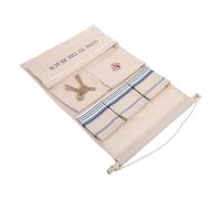 minkissy Organisateur de Rangement Mural en Tissu Beige Compartiments Multiples, Matériau Respirant et Design Élégant, Cuisine et Dortoir