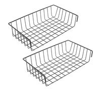minkissy Organisateur Mural 2 Pièces Panier à Panneaux Grillagés | Amovible sans Traces, sans Eau Stagnante, Résistant à Rouille, pour Petite Pièce et Salle de Bain
