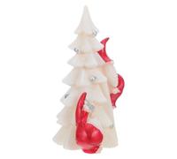 minkissy Ornement de Noël Lumineux Père Noël Grimpant en Résine Blanche | Led, Format Compact et Léger, Décor Saisonnier pour Tables et Bureaux, Design Festif Unique