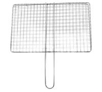minkissy Panier à Griller en Acier Inoxydable Argenté pour Barbecue Extérieur, Design Multifonctionnel Facile à Nettoyer, pour Poissons et Légumes en Cuisson en Plein Air