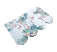 minkissy Paravent et Ambiance Artistique en Acrylique Pliable avec Impression Fleur de Lotus Panneau Décoratif en PVC Mousse, Design Estival Élégant pour Décoration de Bureau