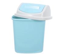 minkissy Poubelle à Bascule Rectangulaire Compacte 2,3l Design Étroit Gain de Place en Plastique avec Couvercle pour Espaces D'angle et Salons de Thé