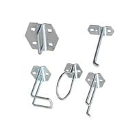 minkissy Set de Crochets Métalliques en Fer Supports Muraux Polyvalents Lot de 5 Crochets Incurvés U pour Tableau Perforé pour Rangement D’atelier