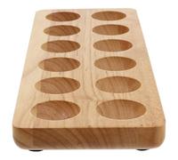 minkissy Support à Œufs en Bois D’hévéa 12 Emplacements Double Rangée Porte-œufs Cuisine Robuste et Pratique Rangement Œufs pour Réfrigérateur et Comptoir Étagère Protectrice