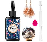 Minlebao Résine UV 100 g, cristal transparent amélioré, haute brillance, séchage rapide, activé par le soleil, convient pour la résine de durcissement UV dans la fabrication de bijoux, le moulage et
