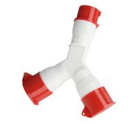 Minleshry Fiche Industrielle 3 Voies, 16A AC 380-415V IP44 Coque PA66 | Prise d\'aviation 3P N E avec Position de mise à la terre 6H, conducteur en laiton durable pour chantier de construction de
