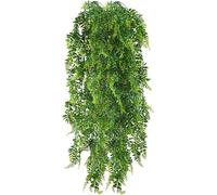 Minnhua 2pcs 115cm Fougères Artificielles Plantes Suspendues Fausse Plantes Tombante Longue Fausse Plante Grimpante Faux Plantes d'intérieur Fougère de Boston pour Mur Maison Panier Suspendu Décor