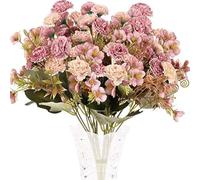 Minnhua 4PCS Fleurs Artificielles Rose avec 11 Têtes en Soie