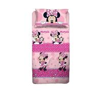 Minnie Mouse Parure de lit 100% Coton, 100% Coton, Parure de lit 1 Place et demie Disney