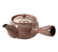 Mino ware SYK004 Théière japonaise en poterie japonaise Motif fleurs de prunier Marron roux avec infuseur Fabriqué au Japon (Import Allemagne)