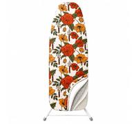 MinoCino Grande Housse de Planche à Repasser 150x55 cm - Large Housse de Planche à Repasser avec Rembourrage en Feutre de 6 mm d'épaisseur - Cordon de Serrage - Imprimé Floral