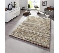 Mint Rugs Chloe Design Tapis de Salon à Poils Longs, Doux et Moelleux, Aspect flokati, pour Salon, Cuisine, Couloir ou Chambre à Coucher, Marron, à molette, 80 x 150 cm