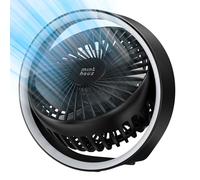 Minthouz Mini ventilateur de bureau avec lumière LED