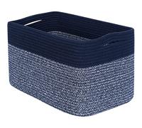 MINTWOOD Design Panier de rangement pour étagères, salle de jeux et salle de classe, panier à livres, cube de rangement décoratif, organiseur de placard tissé, panier de chambre d'enfant, bleu marine