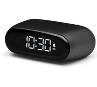 Lexon Réveil Minut – LCD tactile, rechargeable, fonction snooze – Noir