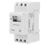 Minuterie astronomique, THC15A 220-240VAC 16A Minuterie programmable numérique sur Rail DIN Minuterie programmable numérique sur Rail, avec Cache Avant Interchangeable