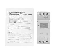 Minuterie d’alimentation numérique à écran LCD, interrupteur horaire à relais programmable, minuterie numérique quotidienne à 8 programmes avec batterie de secours pour éclairages, (DC24V)