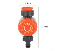 Minuterie d’Arrosage Mécanique Jardin Plastique Anti-Fuite Orange | Étanche convient à raccord fileté standard Utilisation piles électricité Résiste aux UV et variations de